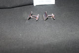 Cufflinks - Silver coloured with blue detail  - 593