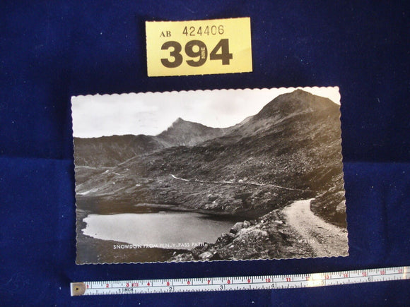 Postcard - Snowdon from Pen- Y- Pass path - black and white