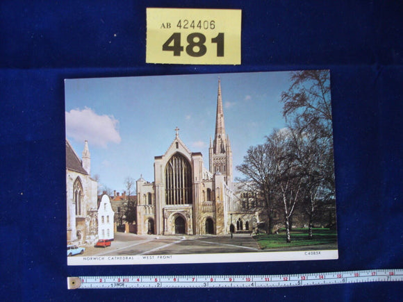 Postcard - Norwich Cathedral - west front - c4085x