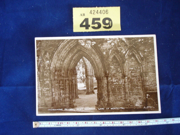 Postcard - Inchmahome Priory,  West Doorway , Lake of Menteith - Valentine A3780