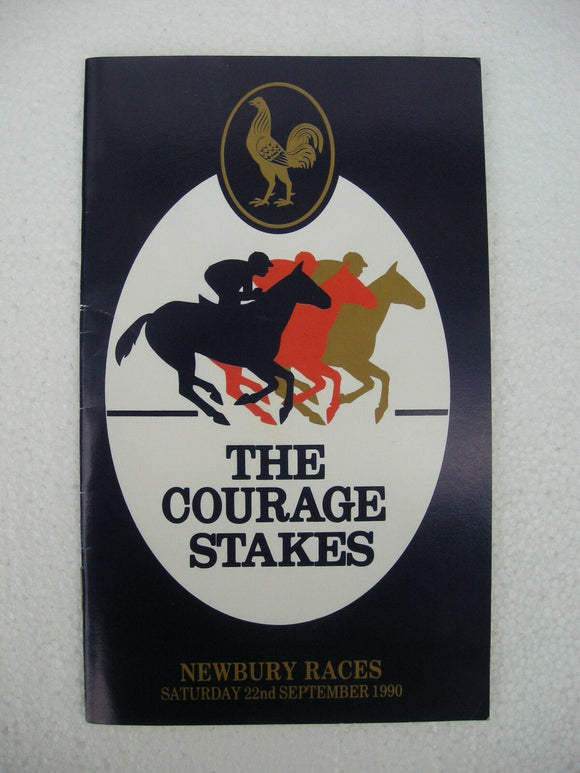 Horse racing - Race Card - Newbury - September 22 1990 - Courage Stakes