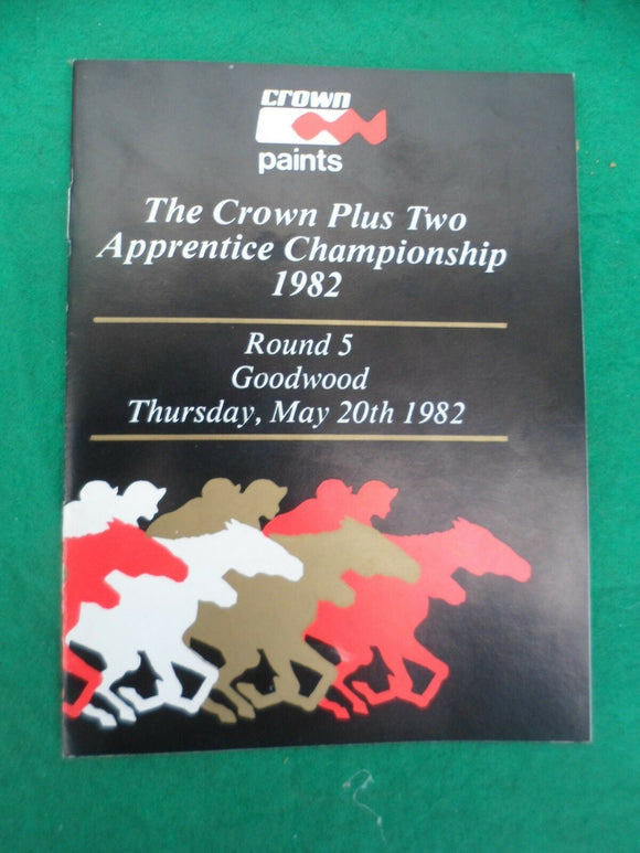 X - Horse racing - Race Card - Goodwood - 20 May 1982 -