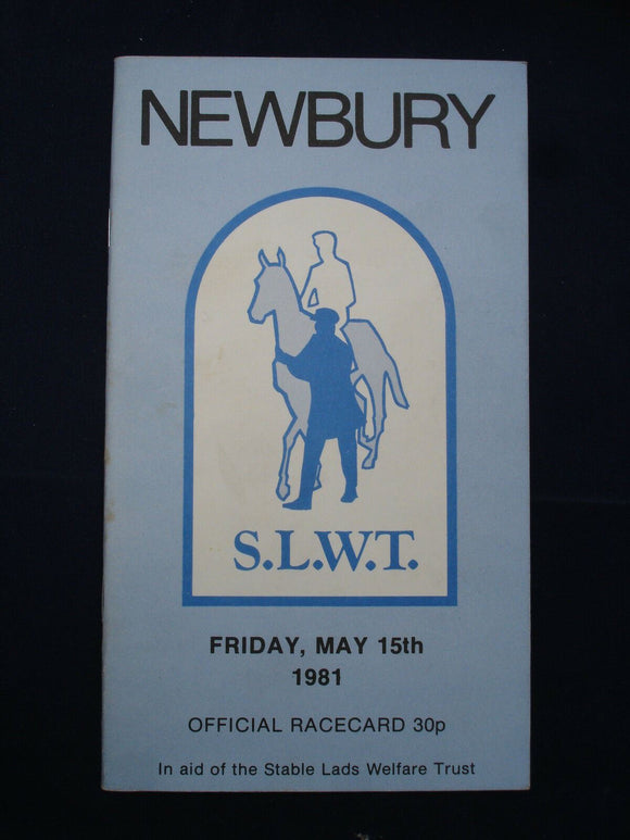 X - Horse racing - Race Card - Newbury - May 15 1981 - S.L.W.T.