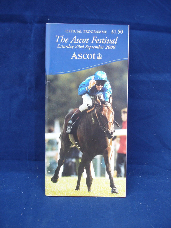 Horse racing - Race Card - Ascot - 23rd September 2000 - Ascot Festival