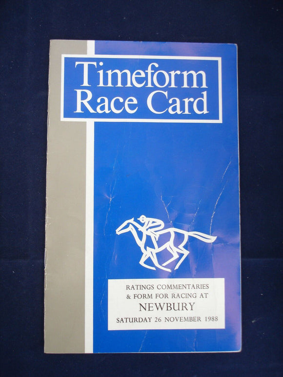X - Horse racing - Timeform Race Card - Newbury - 26 November 1988