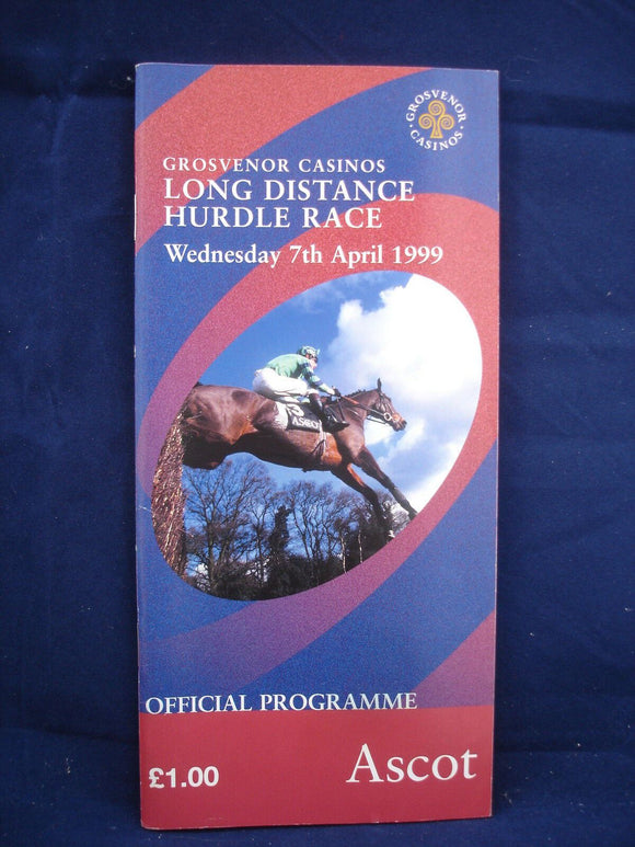 Horse racing - Race Card - Ascot - 7th April 1999 - Grosvenor casino hurdle