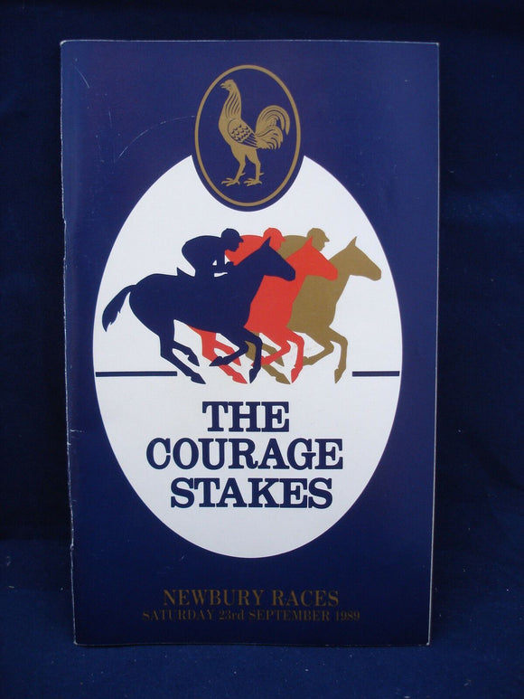 Horse racing - Race Card - Newbury - 23rd September 1989 - Courage stakes