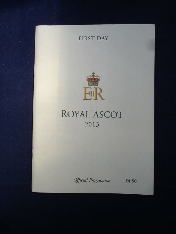X - Horse racing - Race Card - Royal Ascot - First Day 2013