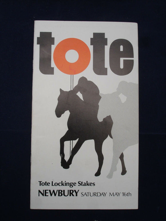 X - Horse racing - Race Card - Newbury - May 16 1981 - Tote Lockinge stakes