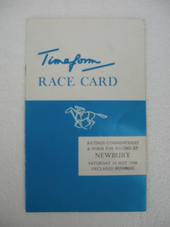 X - Horse racing - Timeform Race Card - Newbury - 14 May 1988