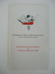 Horse racing - Race Card - Newbury - May 19 1996 - Really Useful Group