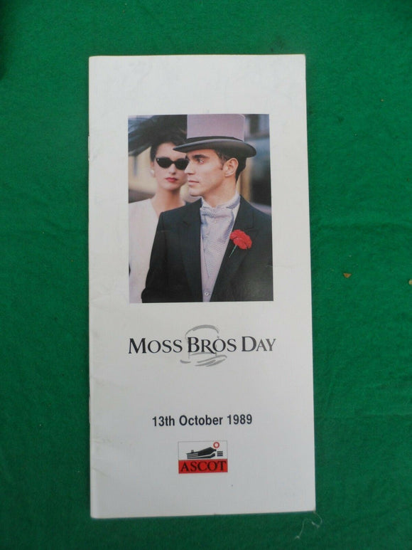 X - Horse racing - Race Card - Ascot - 13 October 1989 - Moss Bros