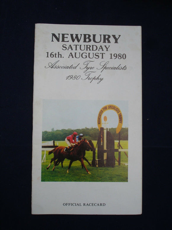 X - Horse racing - Race Card - Newbury - 16 August 1980 - ATS