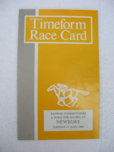 X - Horse racing - Timeform Race Card - Newbury - 27 June 1989