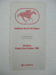 Horse racing - Race Card - Newbury - October 22 1999 -  Norris Hill