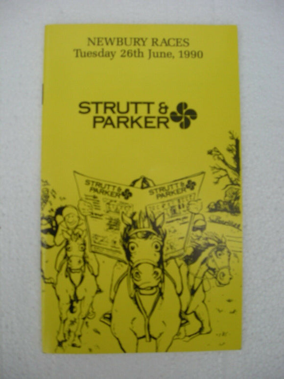 Horse racing - Race Card - Newbury - June 26 1990 -