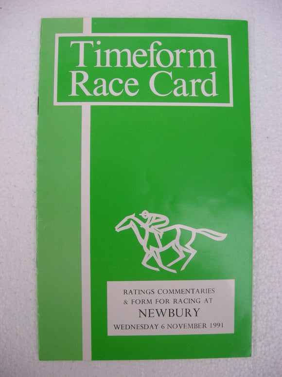 X - Horse racing - Timeform Race Card - Newbury - 6 November 1991
