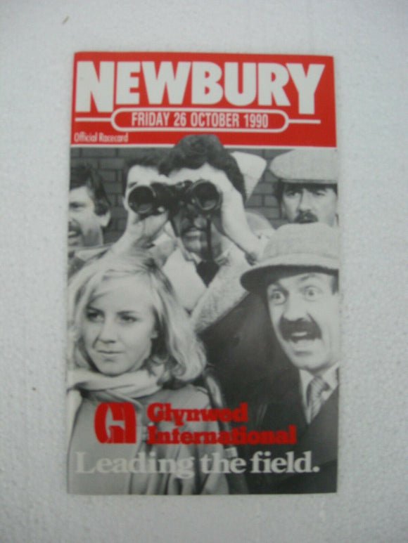Horse racing - Race Card - Newbury - October 26 1990 - Glynwed