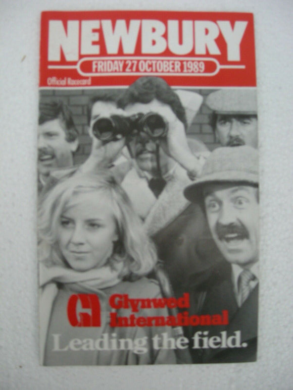 Horse racing - Race Card - Newbury - October 27 1989 - Glynwed
