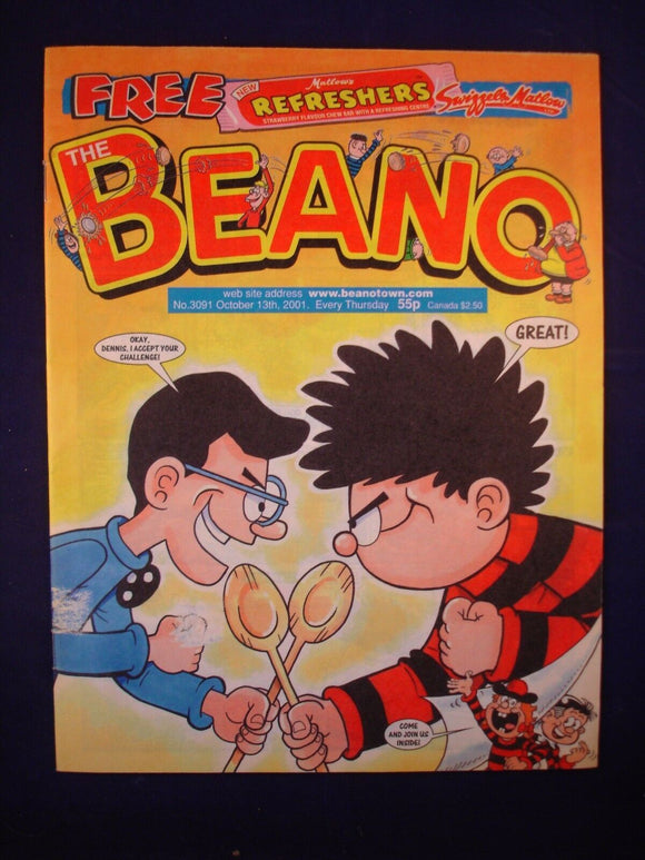 P - Beano Comic # 3091 - 13th October 2001  -
