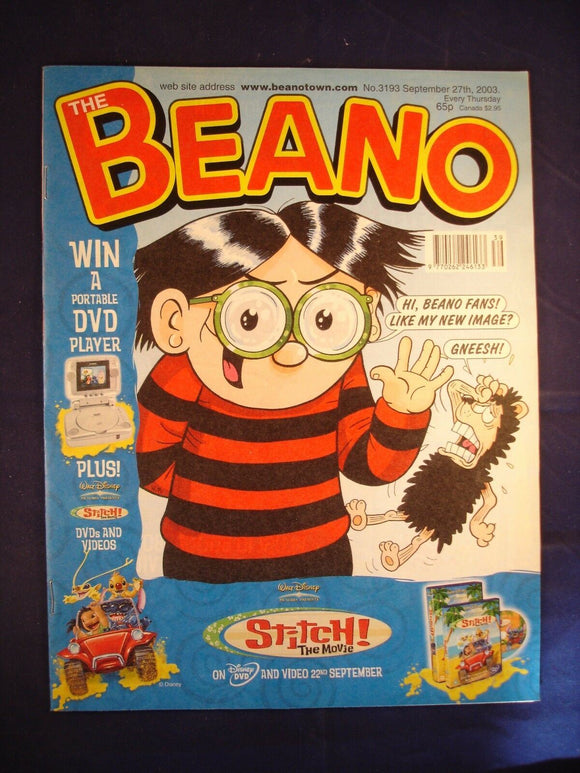 P - Beano Comic # 3193 - 27th September 2003  -