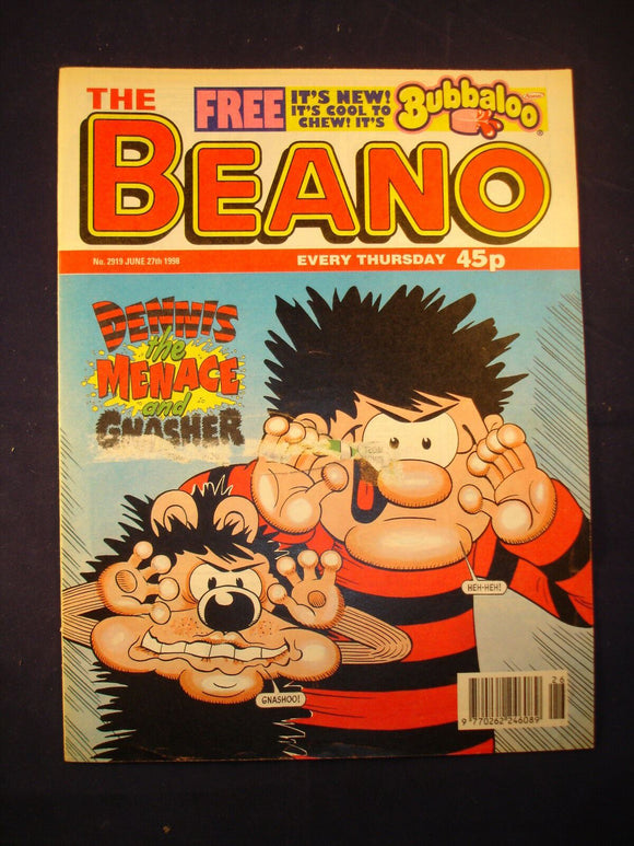 P - Beano Comic # 2919 - 27th June 1998  -