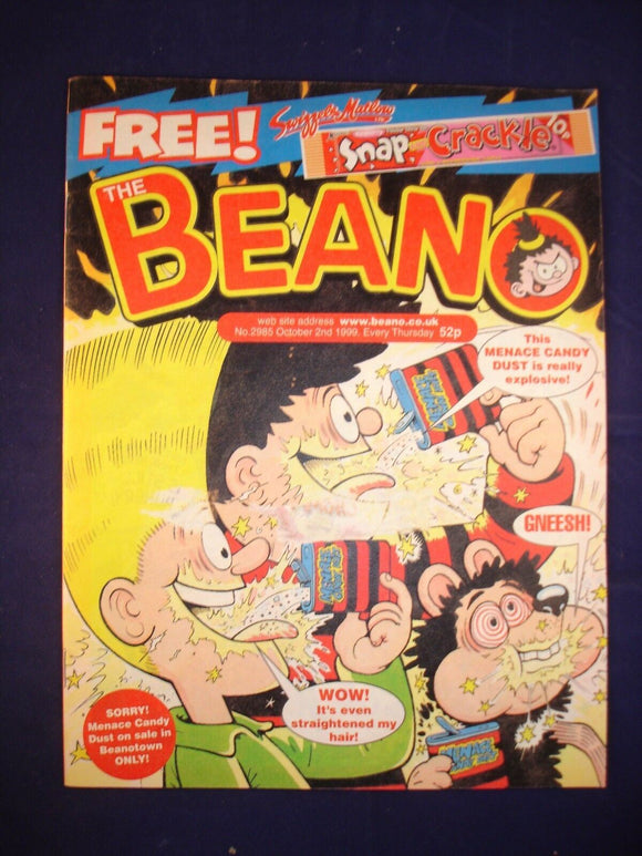 P - Beano Comic # 2985 - 2nd October 1999  -