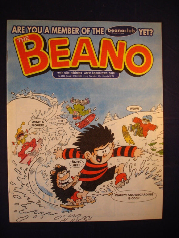 P - Beano Comic # 3156 - 11th January 2003  -
