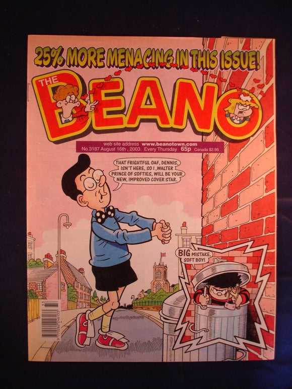 P - Beano Comic # 3187 - 16th August 2003  -