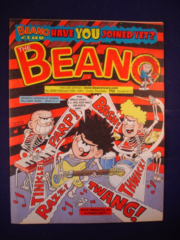 P - Beano Comic # 3056- 10th February  2001  -