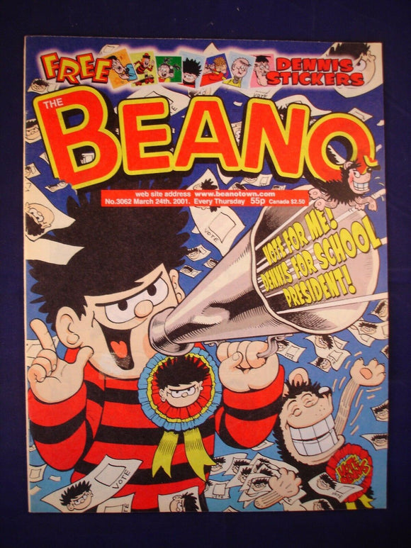 P - Beano Comic # 3062- 24th March  2001  -