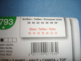 Burda Easy  7793 sewing pattern T-shirt and top sizes european 38 - 50