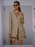 Burda Style 7076 sewing pattern Blouse, jacket and shorts sizes european 34-44