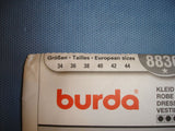 Burda 8836  sewing pattern Dress sizes european 34 - 44