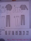 Burda Style 7236 sewing pattern trouser suit sizes european 16 - 22 (Miss Petite