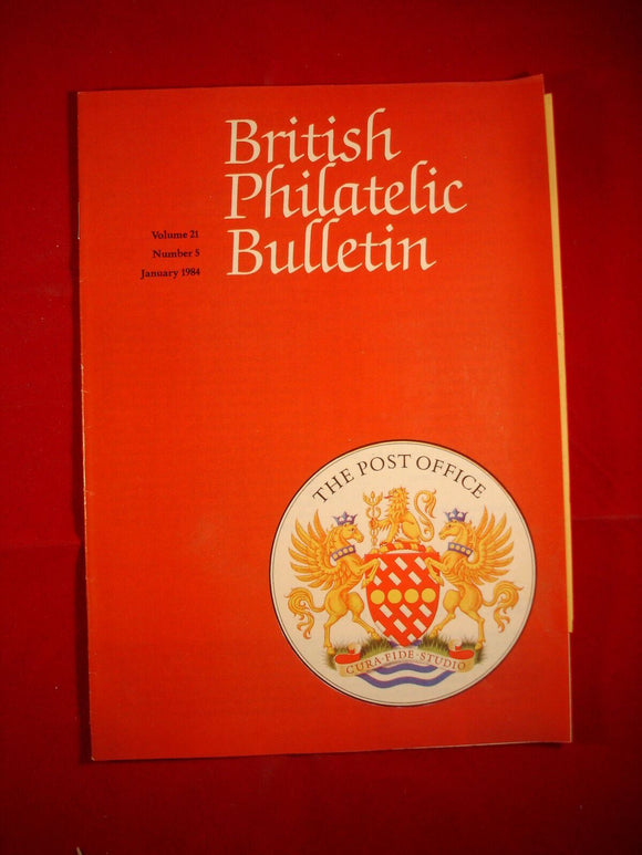 GB Stamps - British Philatelic Bulletin - Vol 21 # 5 - January 1984