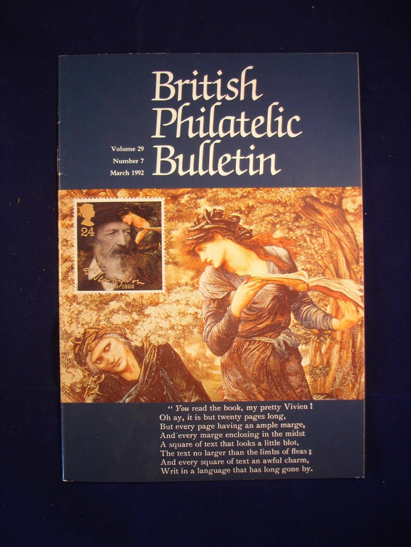 GB Stamps - British Philatelic Bulletin - Vol 29 # 7 - March 1992