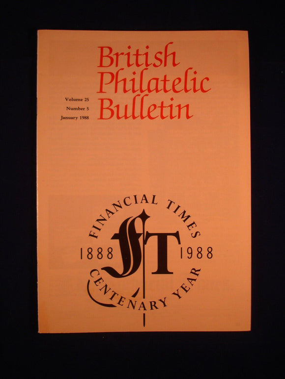 GB Stamps - British Philatelic Bulletin - Vol 25 # 5 - January 1988