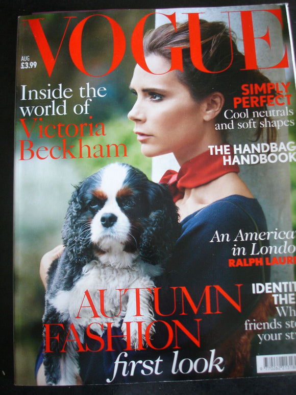 Vogue UK Magazine August 2014 Victoria Beckham