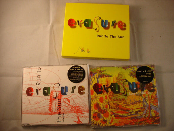 CD Single - Erasure - Run to the Sun CD1 and CD2 - LCD MUTE 153 + CD MUTE 153