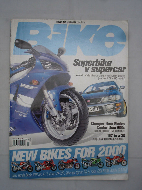 Bike Magazine - Nov 1999 - Yamaha R1 v Subaru Impreza