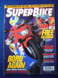 Super Bike - January 1999 - R6 - CBR600F - Fastest bike in Britain
