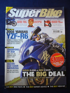 Super Bike - January 2008 - YZF R6 - B King - K1200R - GSX1300R