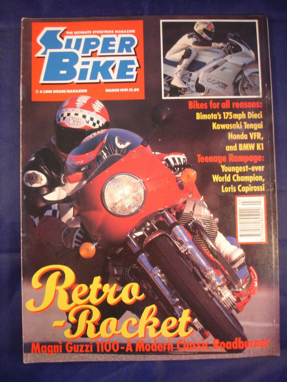 Super Bike - March 1991 - Magni Guzzi 1100 - Bimota Dieci - VFR - Tengai