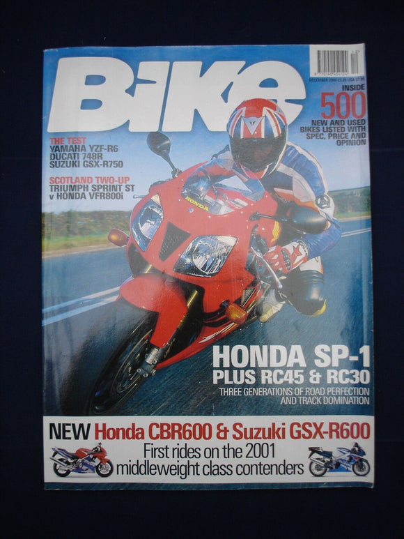 Bike Magazine - Dec 2000 - Honda CBR600 - Suzuki GSX-R600 - Ducati 748R