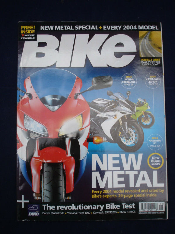 Bike Magazine - Nov 2003 - 2004 New bikes - Perfect lines