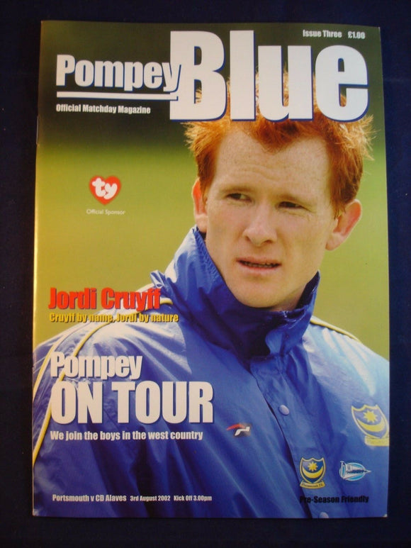 * Football Programme Portsmouth Pompey PFC v CD Alaves - 3 August 2002