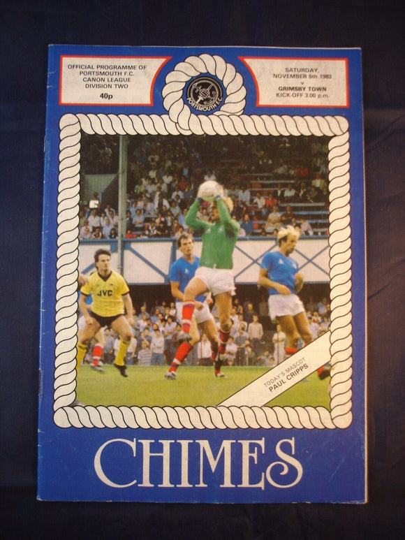 Football Programme Portsmouth Pompey PFC v Grimsby - 5th November 1983