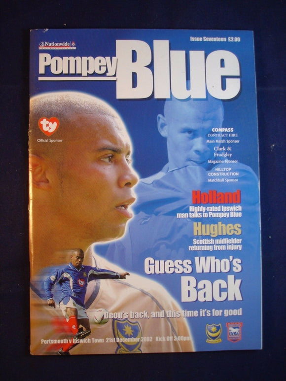 * Football Programme Portsmouth Pompey PFC v Ipswich Town - 21 December 2002