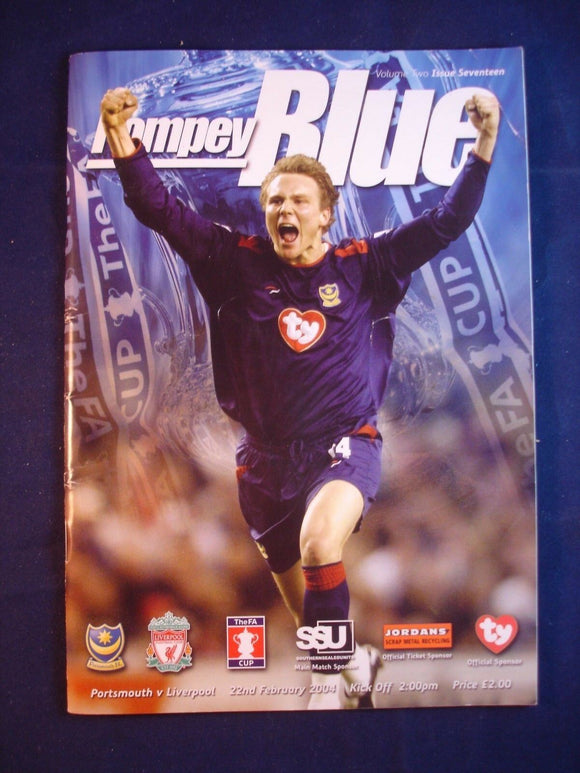 * Football Programme Portsmouth Pompey PFC v Liverpool - 22 February 2004